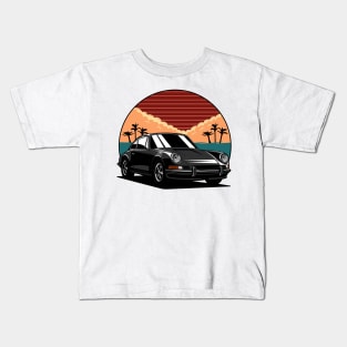 black 912 vintage car Kids T-Shirt